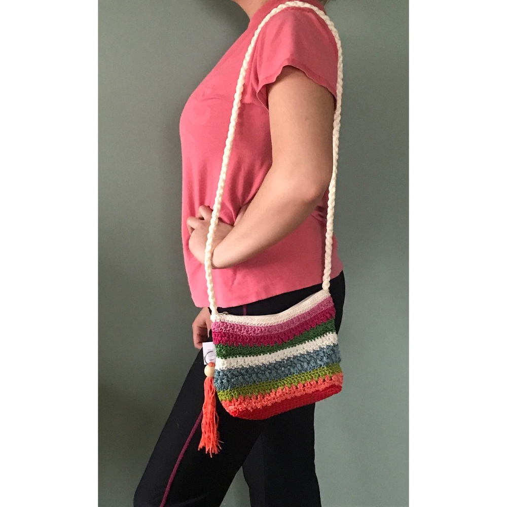 Multi Colored Crotchet Purse